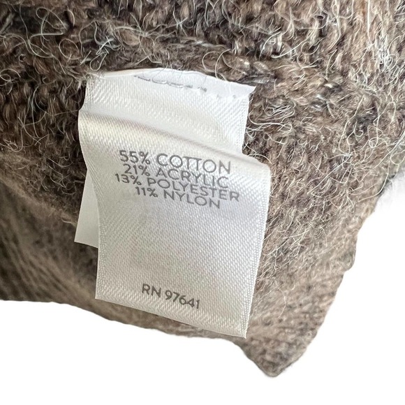 J.Jill Open Front Cable Knit Cardigan Size XL Tall - Picture 3 of 4